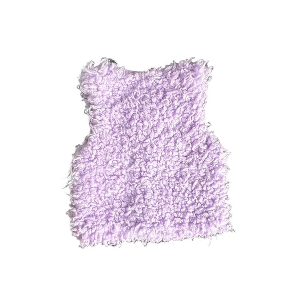 Cat & Jack Lilac sherpa short sleeved Vest kids - Picture 3 of 4